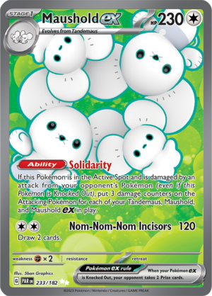 Pokémon TCG Maushold ex – PAR 233/182 Ultra Rare Holo – EN