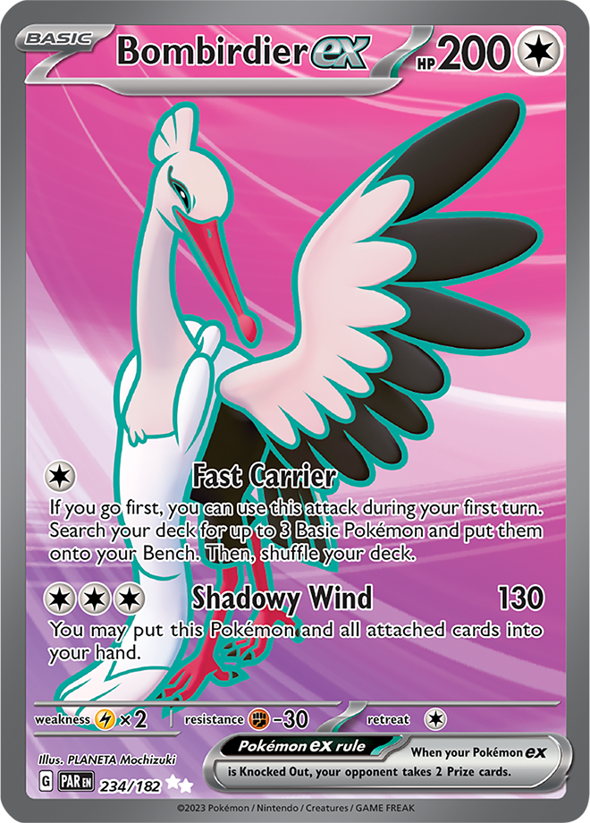 Pokémon TCG Bombirdier ex – PAR 234/182 Ultra Rare Holo – EN