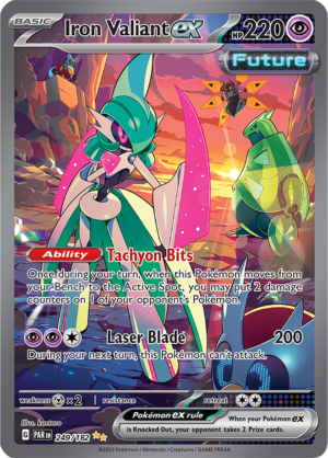 Pokémon TCG Iron Valiant ex – PAR 249/182 Special Illustration Rare Holo – EN