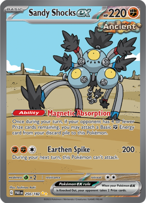 Pokémon TCG Sandy Shocks ex – PAR 250/182 Special Illustration Rare Holo – EN