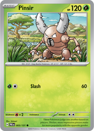 Pokémon TCG Pinsir – PRE 003/131 Common Regular – EN