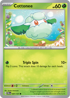 Pokémon TCG Cottonee – PRE 007/131 Common Reverse Holofoil – EN
