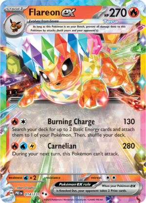 Pokémon TCG Flareon ex – PRE 014/131 Double Rare Holo – EN
