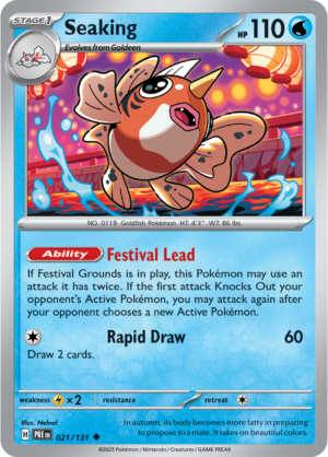 Pokémon TCG Seaking – PRE 021/131 Uncommon Reverse Holofoil – EN