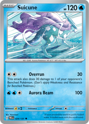 Pokémon TCG Suicune – PRE 024/131 Uncommon Reverse Holofoil – EN