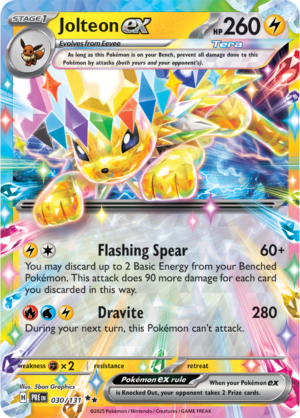 Pokémon TCG Jolteon ex – PRE 030/131 Double Rare Holo – EN