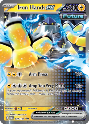 Pokémon TCG Iron Hands ex – PRE 031/131 Double Rare Holo – EN