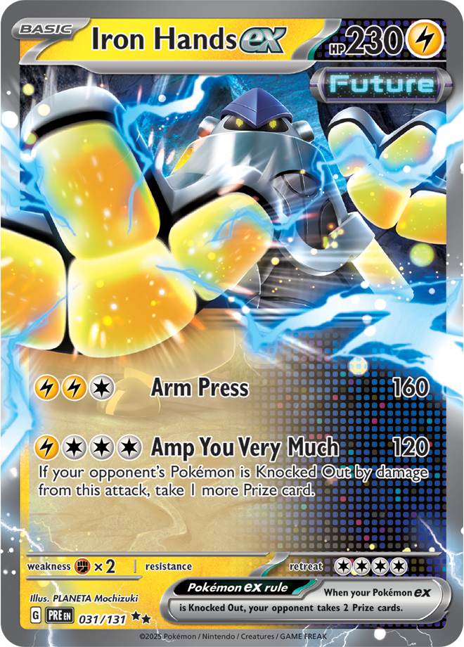 Pokémon TCG Iron Hands ex – PRE 031/131 Double Rare Holo – EN