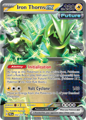Pokémon TCG Iron Thorns ex – PRE 032/131 Double Rare Holo – EN
