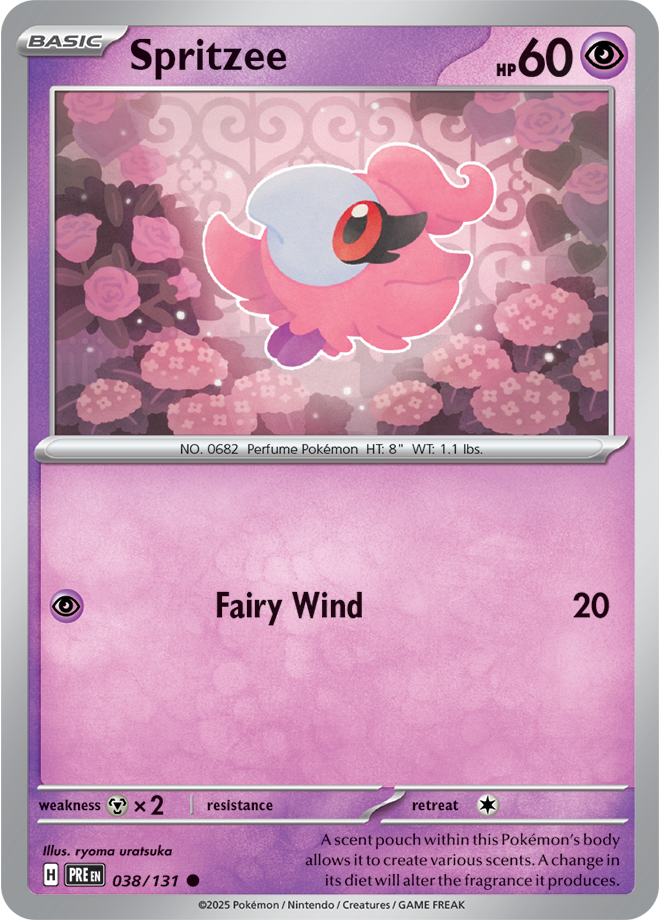 Pokémon TCG Spritzee – PRE 038/131 Common Reverse Holofoil – EN