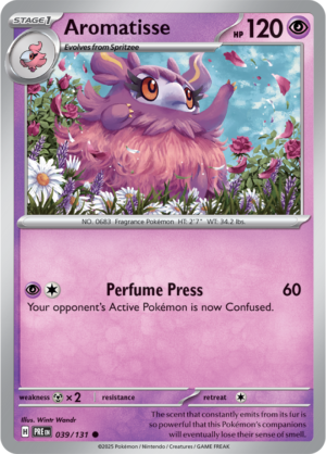 Pokémon TCG Aromatisse – PRE 039/131 Common Reverse Holofoil – EN