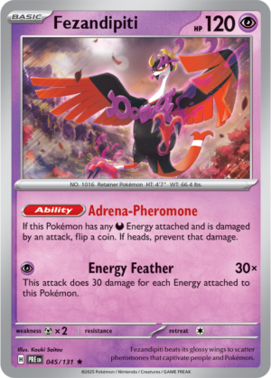Pokémon TCG Fezandipiti – PRE 045/131 Rare Holo – EN