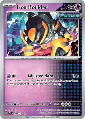 Pokémon TCG Iron Boulder – PRE 046/131 Rare Holo – EN
