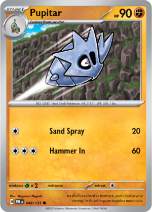 Pokémon TCG Pupitar – PRE 048/131 Common Regular – EN