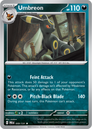 Pokémon TCG Umbreon – PRE 059/131 Rare Reverse Holofoil – EN
