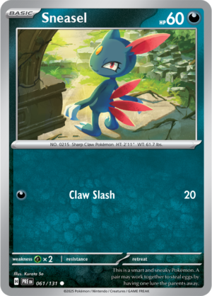 Pokémon TCG Sneasel – PRE 061/131 Common Regular – EN