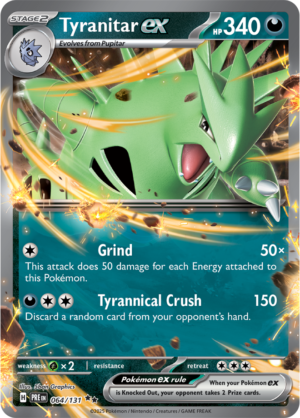 Pokémon TCG Tyranitar ex – PRE 064/131 Double Rare Holo – EN