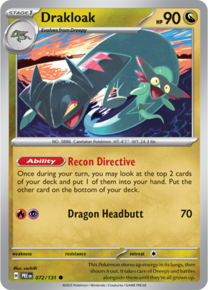 Pokémon TCG Drakloak – PRE 072/131 Common Reverse Holofoil – EN