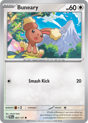 Pokémon TCG Buneary – PRE 083/131 Common Reverse Holofoil – EN