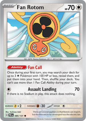 Pokémon TCG Fan Rotom – PRE 085/131 Common Reverse Holofoil – EN