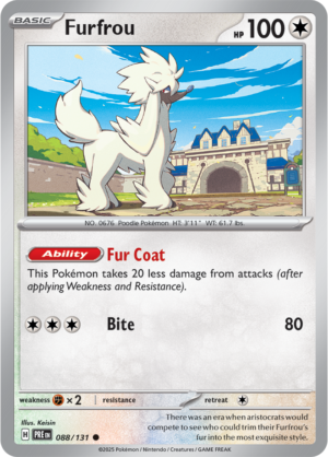 Pokémon TCG Furfrou – PRE 088/131 Common Reverse Holofoil – EN