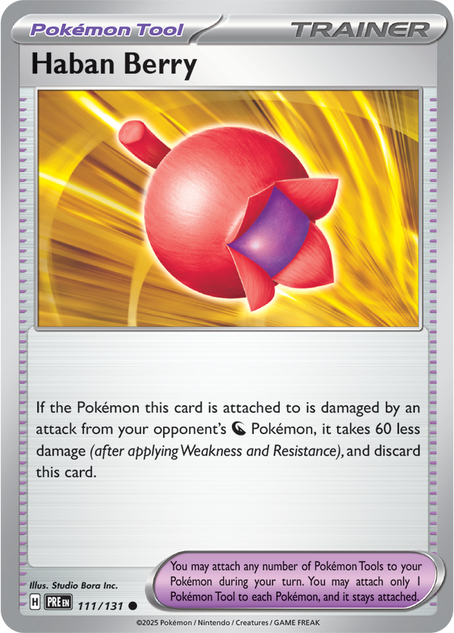 Pokémon TCG Haban Berry – PRE 111/131 Common Reverse Holofoil – EN