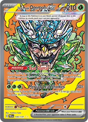 Pokémon TCG Teal Mask Ogerpon ex – PRE 145/131 Special Illustration Rare Holo – EN