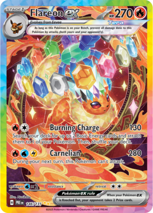 Pokémon TCG Flareon ex – PRE 146/131 Special Illustration Rare Holo – EN