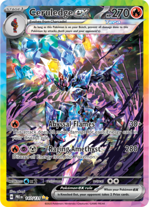 Pokémon TCG Ceruledge ex – PRE 147/131 Special Illustration Rare Holo – EN