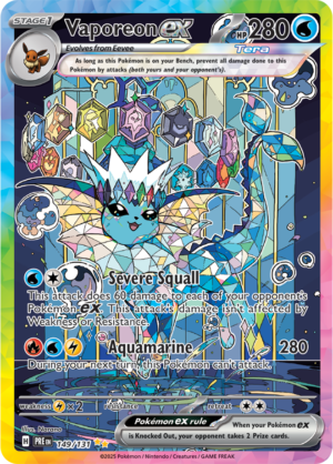 Pokémon TCG Vaporeon ex – PRE 149/131 Special Illustration Rare Holo – EN