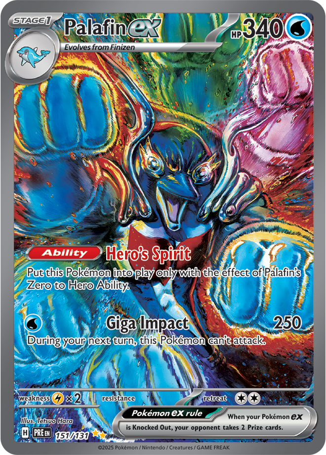 Pokémon TCG Palafin ex – PRE 151/131 Special Illustration Rare Holo – EN