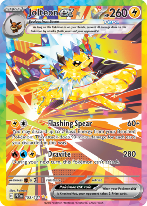 Pokémon TCG Jolteon ex – PRE 153/131 Special Illustration Rare Holo – EN