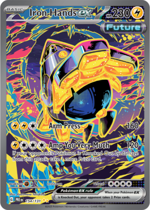 Pokémon TCG Iron Hands ex – PRE 154/131 Special Illustration Rare Holo – EN