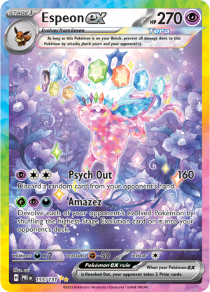 Pokémon TCG Espeon ex – PRE 155/131 Special Illustration Rare Holo – EN