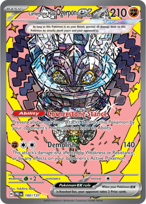 Pokémon TCG Cornerstone Mask Ogerpon ex – PRE 160/131 Special Illustration Rare Holo – EN