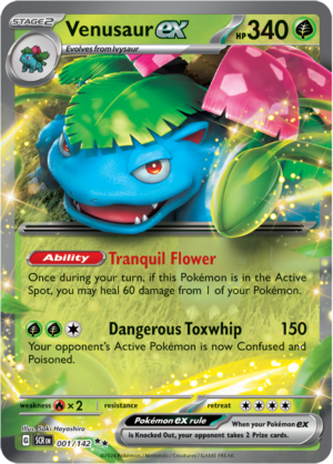 Pokémon TCG Venusaur ex – SCR 001/142 Double Rare Holo – EN