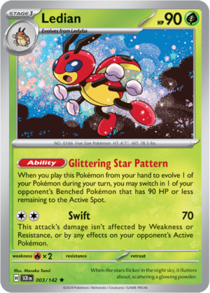 Pokémon TCG Ledian – SCR 003/142 Rare Holo – EN