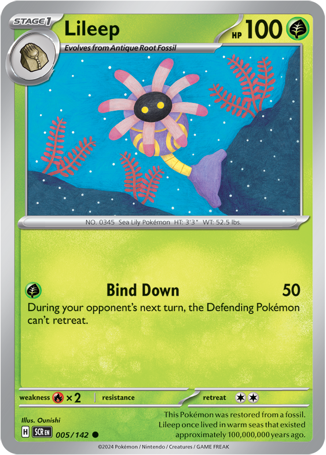 Pokémon TCG Lileep – SCR 005/142 Common Regular – EN