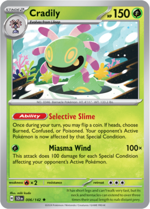 Pokémon TCG Cradily – SCR 006/142 Rare Holo – EN
