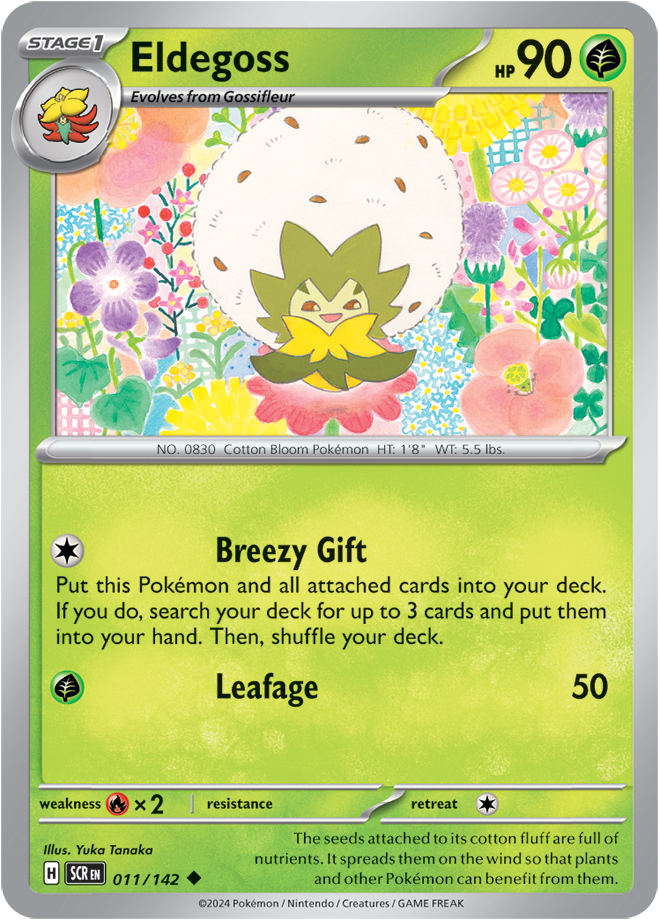 Pokémon TCG Eldegoss – SCR 011/142 Uncommon Regular – EN