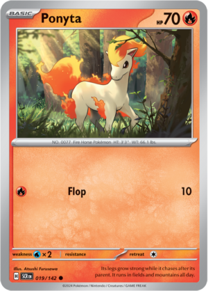 Pokémon TCG Ponyta – SCR 019/142 Common Reverse Holofoil – EN