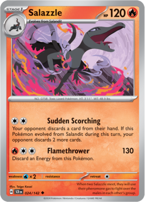 Pokémon TCG Salazzle – SCR 024/142 Uncommon Regular – EN