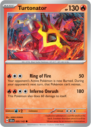 Pokémon TCG Turtonator – SCR 025/142 Common Regular – EN