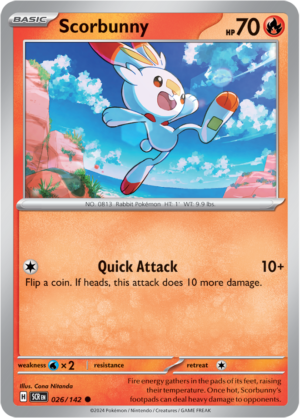 Pokémon TCG Scorbunny – SCR 026/142 Common Regular – EN