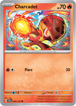 Pokémon TCG Charcadet – SCR 029/142 Common Reverse Holofoil – EN