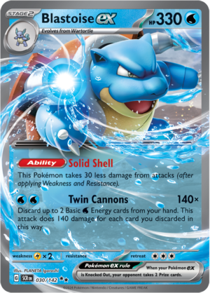 Pokémon TCG Blastoise ex – SCR 030/142 Double Rare Holo – EN