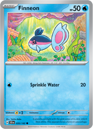 Pokémon TCG Finneon – SCR 035/142 Common Reverse Holofoil – EN
