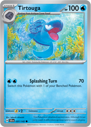 Pokémon TCG Tirtouga – SCR 037/142 Common Regular – EN