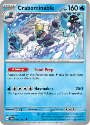 Pokémon TCG Crabominable – SCR 042/142 Uncommon Regular – EN