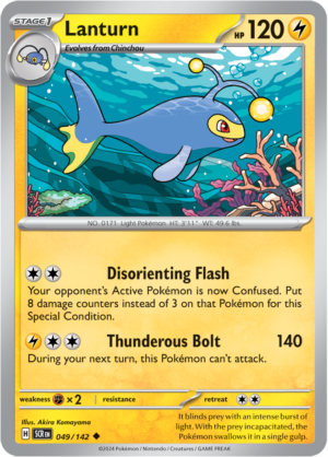 Pokémon TCG Lanturn – SCR 049/142 Uncommon Regular – EN